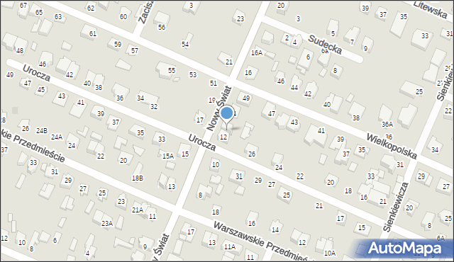 Mińsk Mazowiecki, Nowy Świat, 12B, mapa Mińsk Mazowiecki