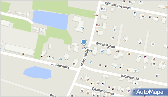 Mińsk Mazowiecki, Nowy Świat, 67a, mapa Mińsk Mazowiecki
