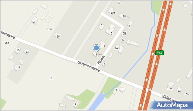 Mszczonów, Nowa, 1, mapa Mszczonów