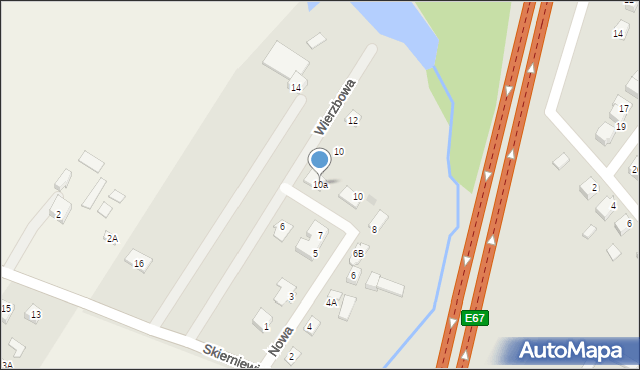 Mszczonów, Nowa, 10a, mapa Mszczonów