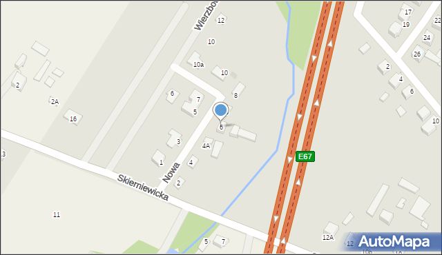 Mszczonów, Nowa, 6, mapa Mszczonów