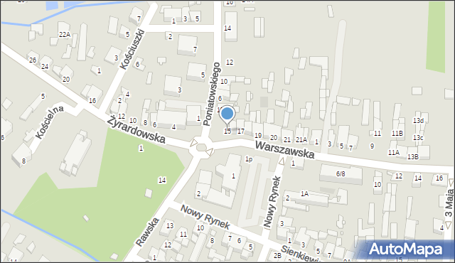 Mszczonów, Nowy Rynek, 15, mapa Mszczonów