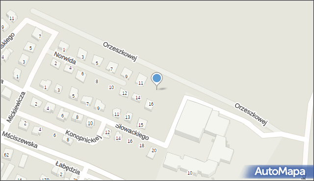 Murowana Goślina, Norwida Cypriana Kamila, 13, mapa Murowana Goślina