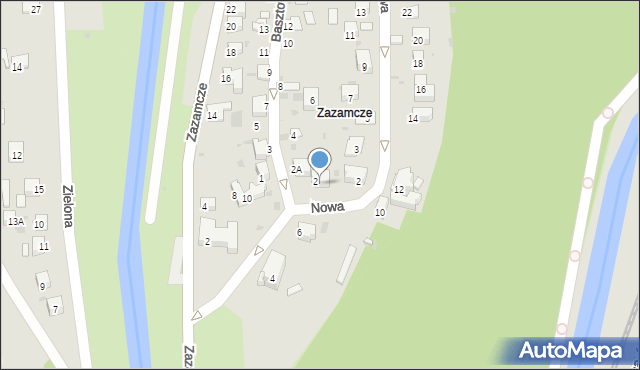 Muszyna, Nowa, 1, mapa Muszyna