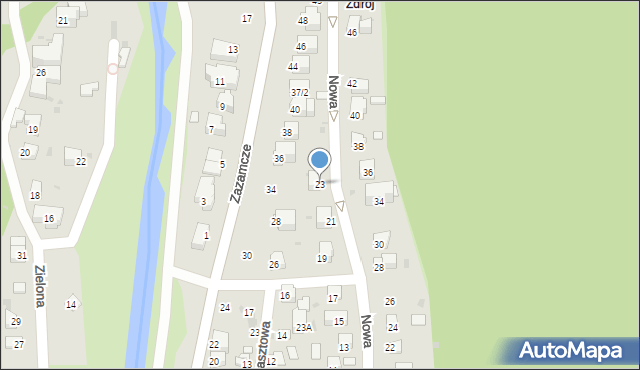Muszyna, Nowa, 23, mapa Muszyna