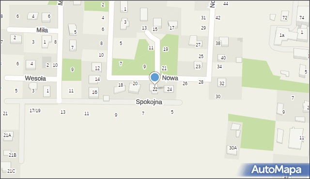 Mykanów, Nowa, 22, mapa Mykanów