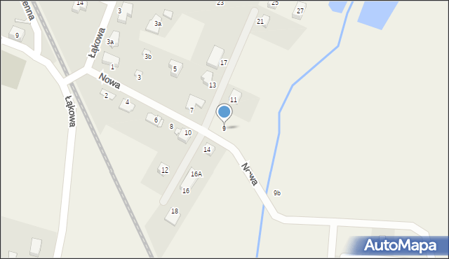 Mysłakowice, Nowa, 9, mapa Mysłakowice