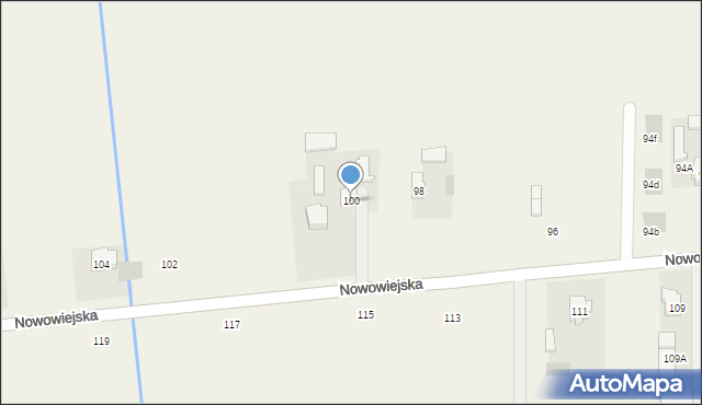 Myszczyn, Nowowiejska, 100, mapa Myszczyn
