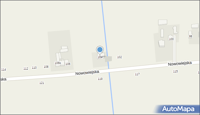Myszczyn, Nowowiejska, 104, mapa Myszczyn