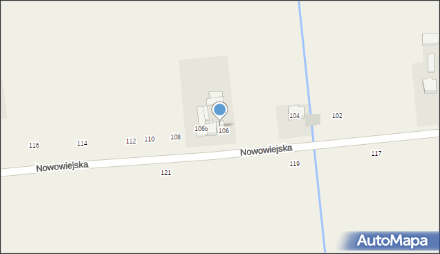 Myszczyn, Nowowiejska, 106A, mapa Myszczyn
