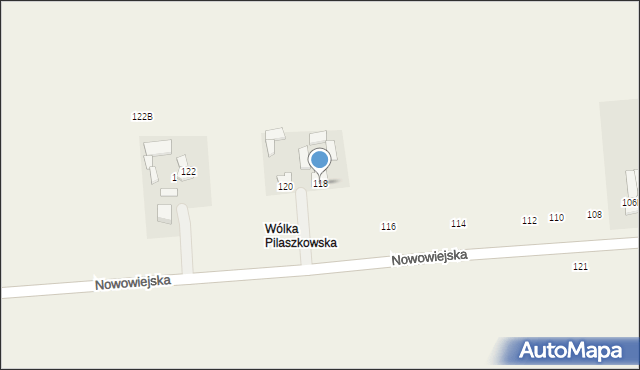 Myszczyn, Nowowiejska, 118, mapa Myszczyn