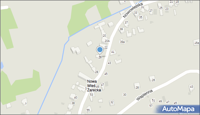 Myszków, Nowowiejska, 26, mapa Myszków