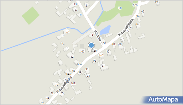 Myszków, Nowowiejska, 58, mapa Myszków