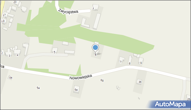 Myszkowice, Nowowiejska, 6, mapa Myszkowice