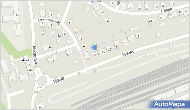 Nakło nad Notecią, Nowa, 11, mapa Nakło nad Notecią