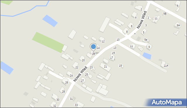 Nasielsk, Nowa Wieś, 16, mapa Nasielsk