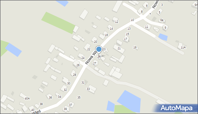 Nasielsk, Nowa Wieś, 25, mapa Nasielsk