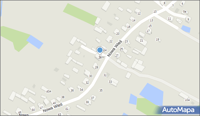 Nasielsk, Nowa Wieś, 26, mapa Nasielsk
