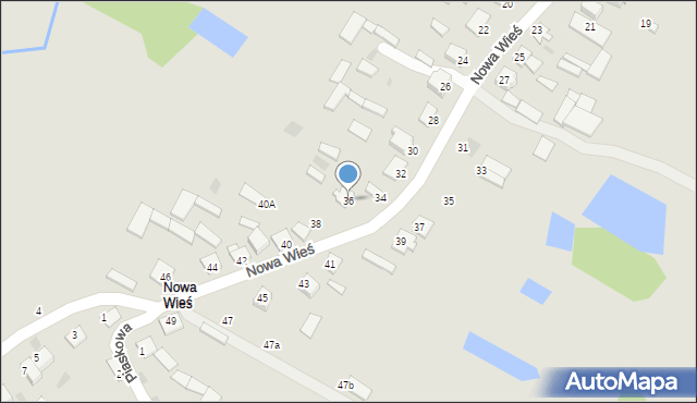 Nasielsk, Nowa Wieś, 36, mapa Nasielsk