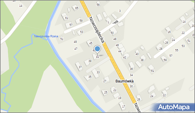 Nawojowa, Nowosądecka, 41, mapa Nawojowa