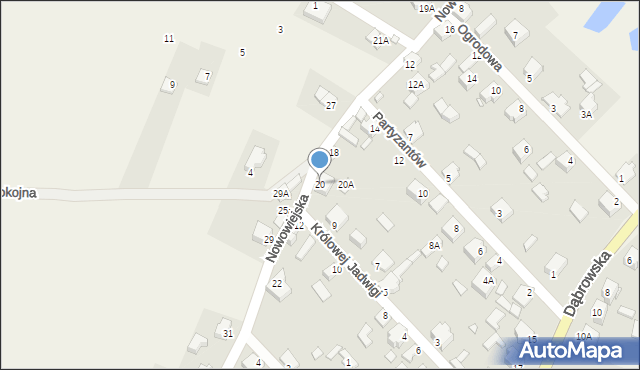Niegowonice, Nowowiejska, 20, mapa Niegowonice