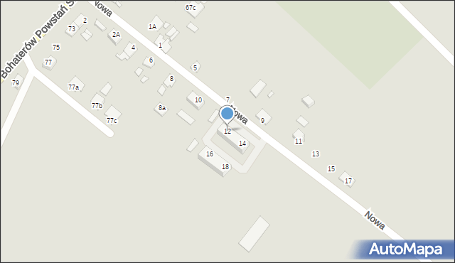 Niemodlin, Nowa, 12, mapa Niemodlin