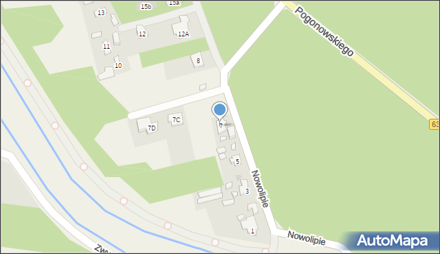 Nieporęt, Nowolipie, 7, mapa Nieporęt