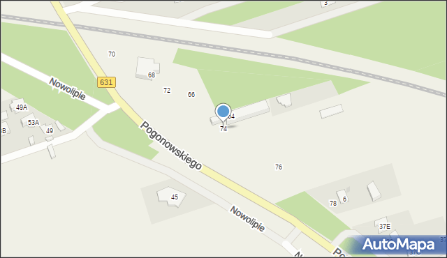 Nieporęt, Nowolipie, 74, mapa Nieporęt
