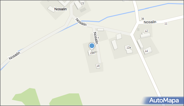 Nosalin, Nosalin, 19A, mapa Nosalin