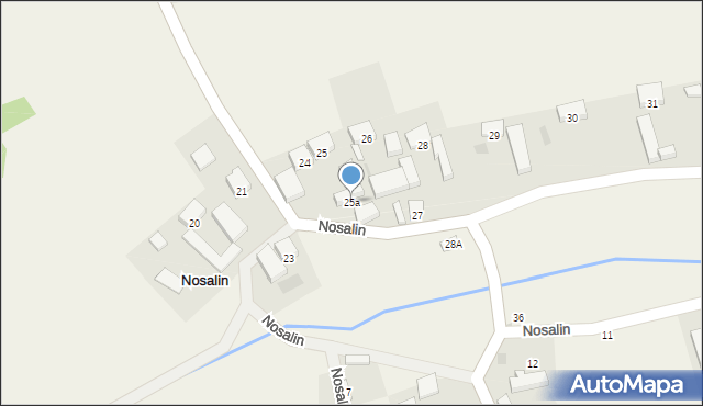 Nosalin, Nosalin, 25a, mapa Nosalin