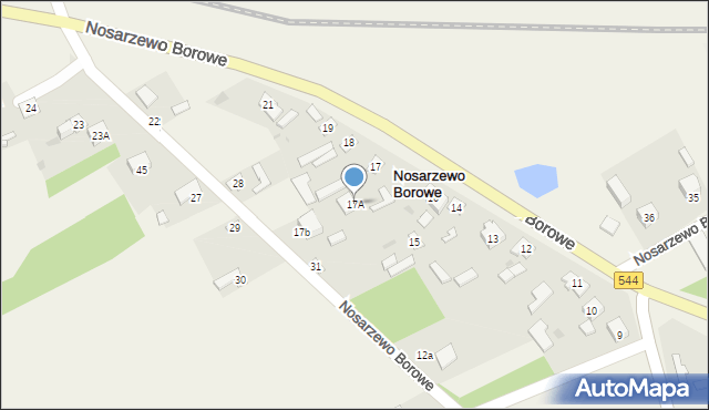 Nosarzewo Borowe, Nosarzewo Borowe, 17A, mapa Nosarzewo Borowe