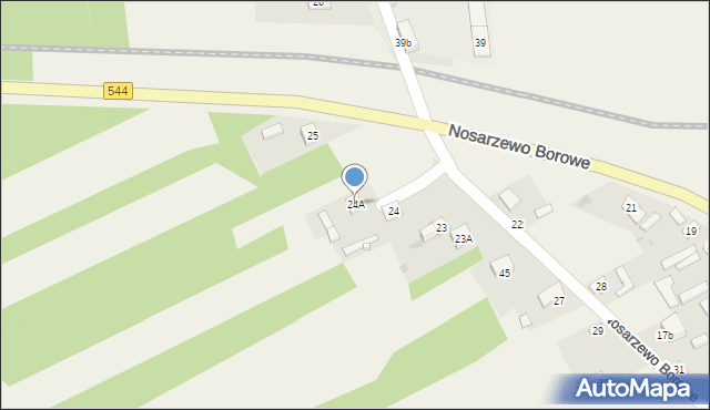 Nosarzewo Borowe, Nosarzewo Borowe, 24A, mapa Nosarzewo Borowe