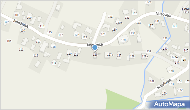 Nosówka, Nosówka, 126, mapa Nosówka