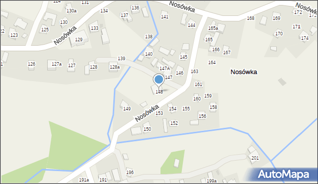 Nosówka, Nosówka, 148, mapa Nosówka