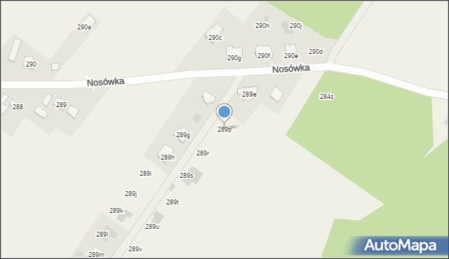 Nosówka, Nosówka, 289p, mapa Nosówka