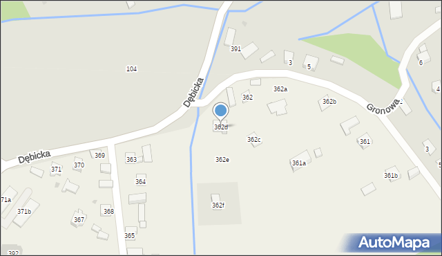 Nosówka, Nosówka, 362d, mapa Nosówka