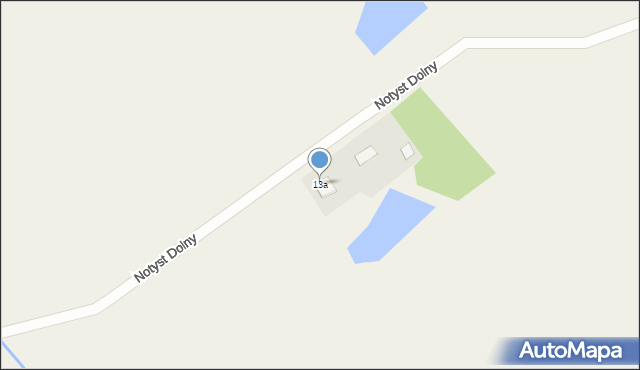 Notyst Mały, Notyst Mały, 13a, mapa Notyst Mały