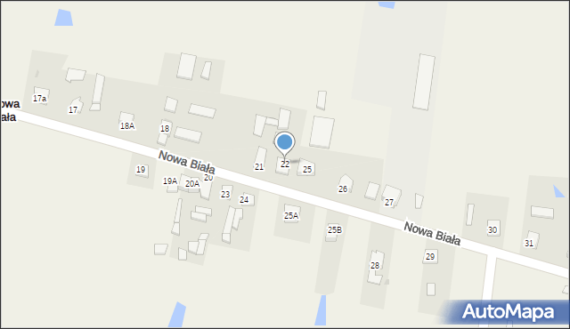 Nowa Biała, Nowa Biała, 22, mapa Nowa Biała