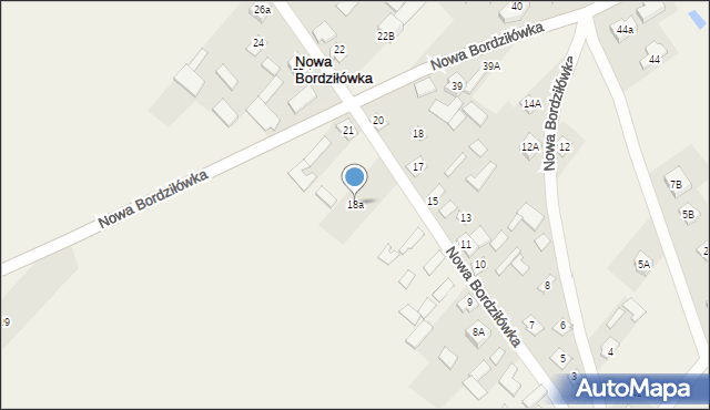 Nowa Bordziłówka, Nowa Bordziłówka, 18a, mapa Nowa Bordziłówka