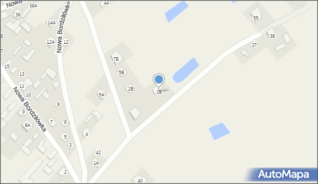 Nowa Bordziłówka, Nowa Bordziłówka, 1B, mapa Nowa Bordziłówka