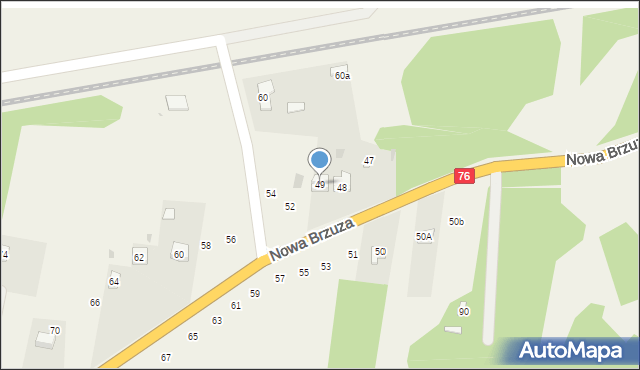 Nowa Brzuza, Nowa Brzuza, 49, mapa Nowa Brzuza