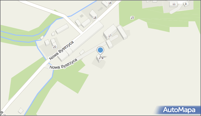 Nowa Bystrzyca, Nowa Bystrzyca, 17a, mapa Nowa Bystrzyca