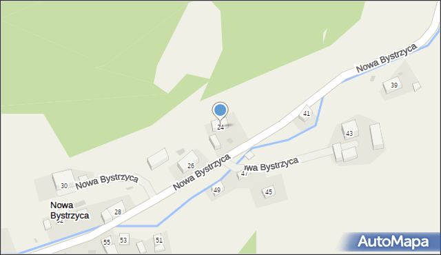Nowa Bystrzyca, Nowa Bystrzyca, 24, mapa Nowa Bystrzyca