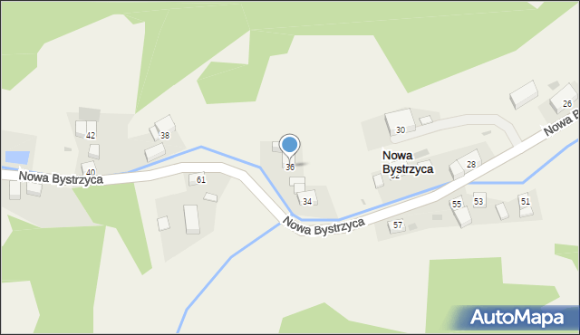 Nowa Bystrzyca, Nowa Bystrzyca, 36, mapa Nowa Bystrzyca