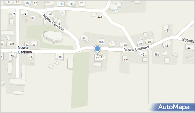 Nowa Cerkiew, Nowa Cerkiew, 47/2, mapa Nowa Cerkiew