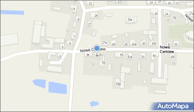 Nowa Cerkiew, Nowa Cerkiew, 55, mapa Nowa Cerkiew