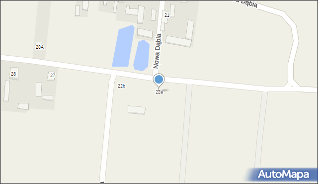 Nowa Dąbia, Nowa Dąbia, 22a, mapa Nowa Dąbia