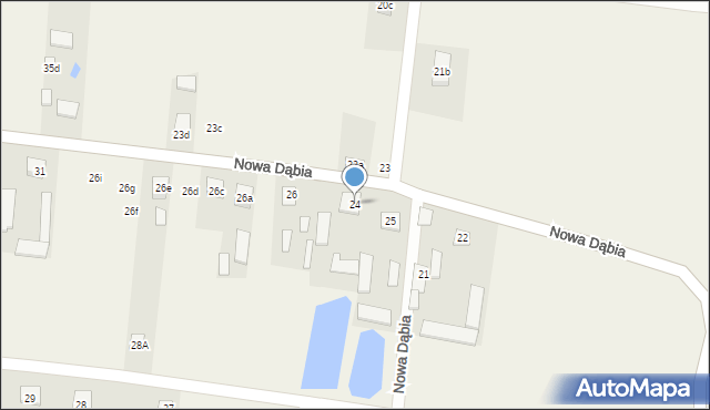 Nowa Dąbia, Nowa Dąbia, 24, mapa Nowa Dąbia
