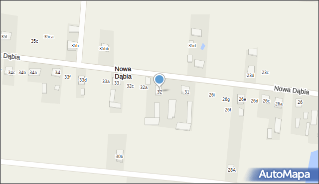 Nowa Dąbia, Nowa Dąbia, 32, mapa Nowa Dąbia