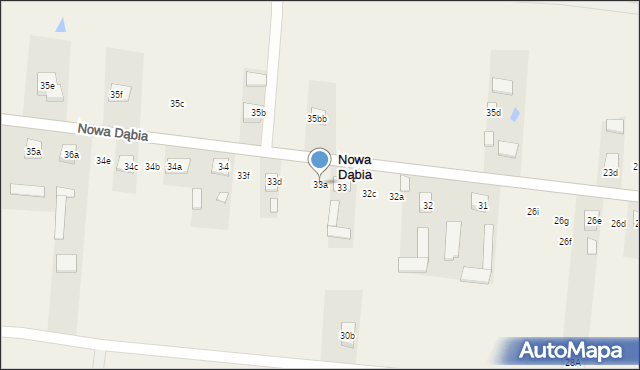 Nowa Dąbia, Nowa Dąbia, 33a, mapa Nowa Dąbia